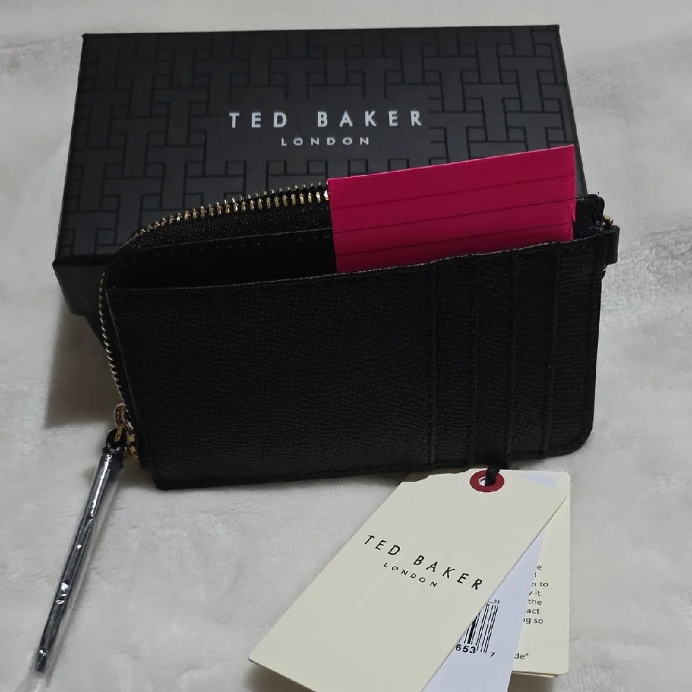Ted Baker Black Textured Card‎ Wallet